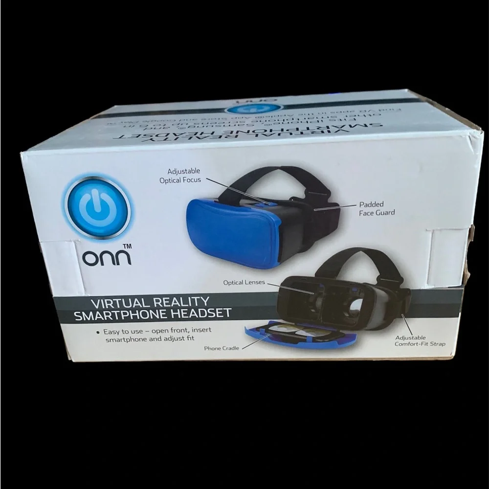 Blue and Black Smartphone VR Headset with Padded Comfort